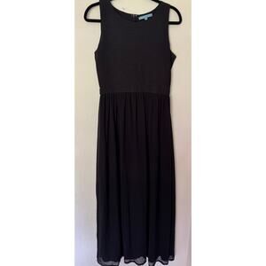 Antonio Melani Black textured bodice with chiffon skirt Maxi dress size S